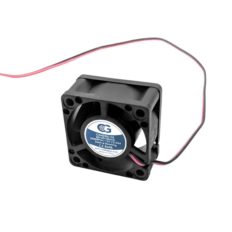 Coolerguys 12v Ultra Quiet Fan for Pi Devices, 3D Printers, and Microelectronics (40x20mm) - Image 1